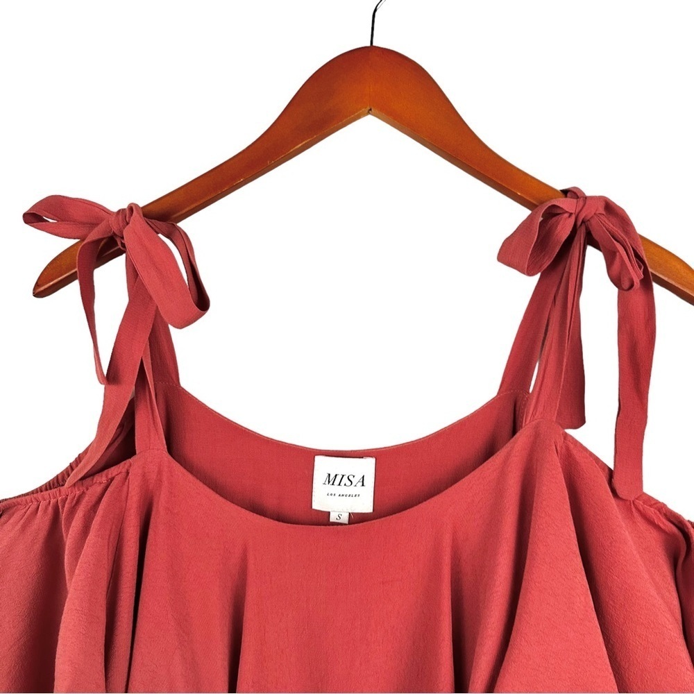 MISA LOS ANGELES Marina Cold Shoulder Ruffle Top - Picture 6 of 9